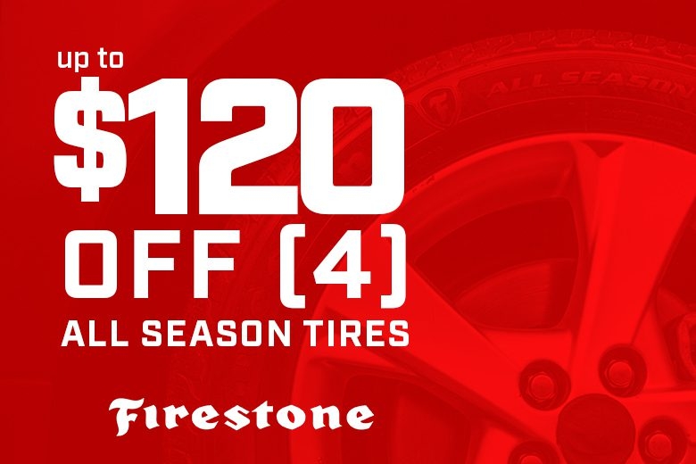 Up To $120 off (4)All Season Firestone Tires