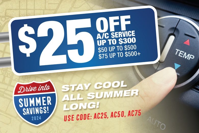 AC Service: $25 off service up to $300, $50 up to $500, $75 off $500+ Use Code: AC25, AC50, AC75