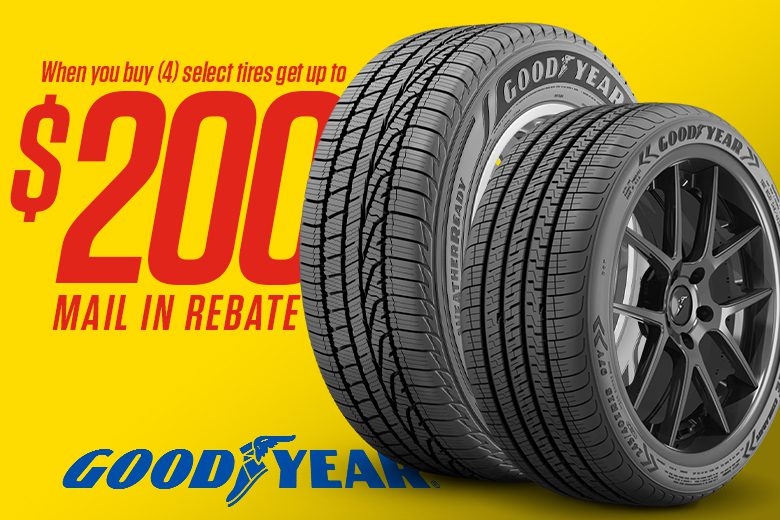 $200 mail in rebate. When you by 4 or more tires.