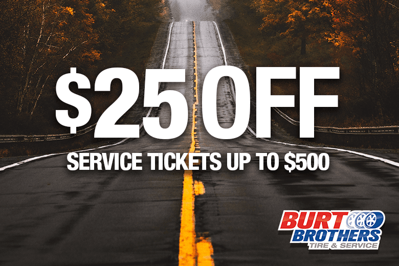 $25 off service tickets up to $500