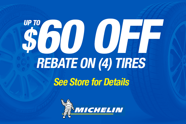 Up To $60 Off Rebate on (4) Tires