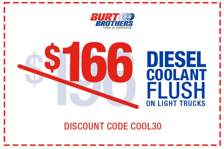 $166 Diesel Coolant flush on light trucks