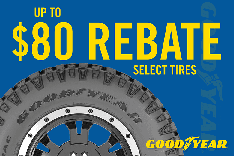 Up to $80 off select Goodyear tires