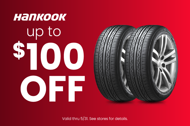 Receive up to $100 rebate on Hankook tires