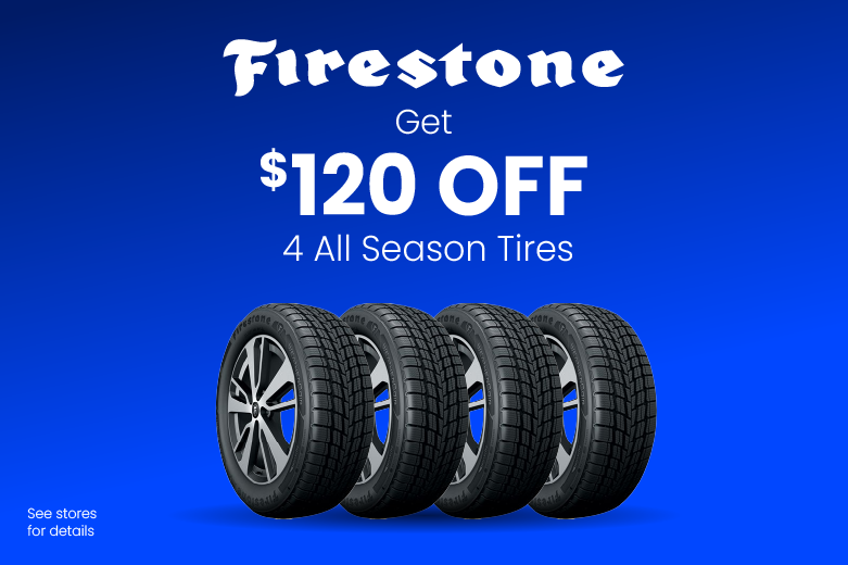 Get $60 OFF 4 All Season Firestone Tires