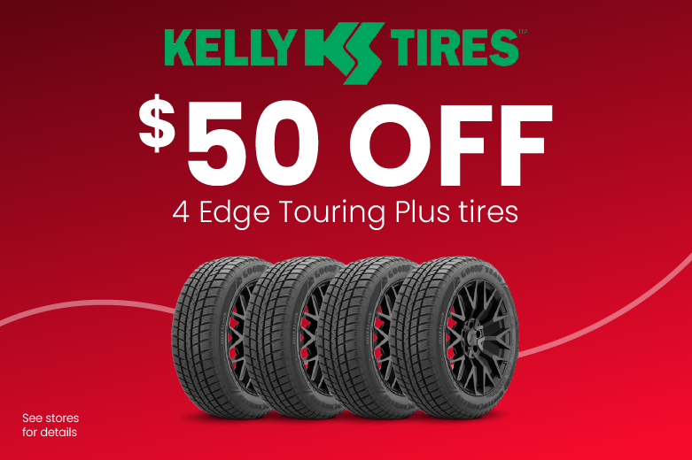 Get $50 OFF 4 Edge Touring Plus Kelly Tires