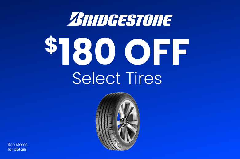 $180 OFF Bridgestone Tires