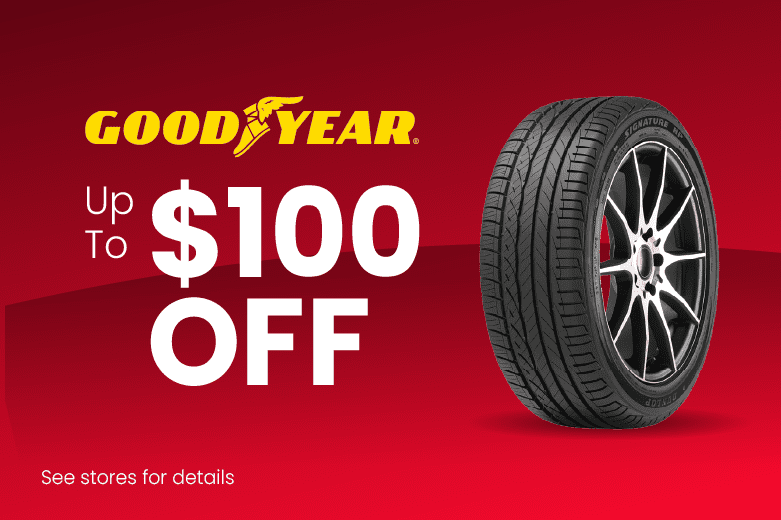 $100 OFF Select Goodyear Tires