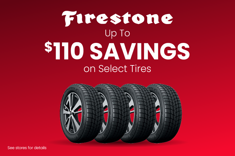 Firestone: Instant $60 on 4 all lines tires + extra $50 CFNA