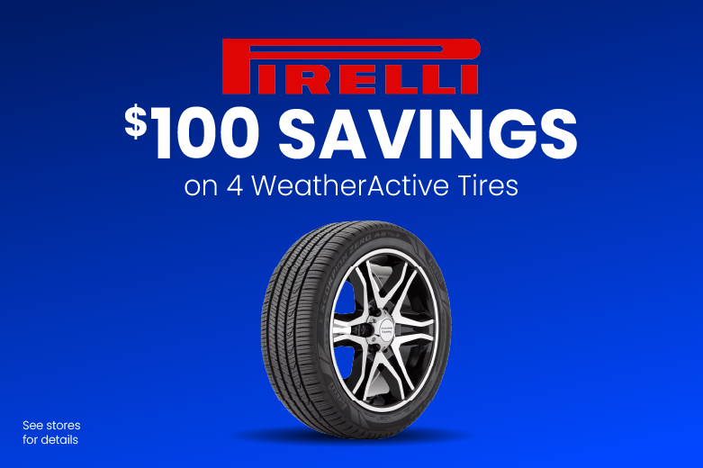 Pirelli: $100 rebate on 4 Weatheractive tires